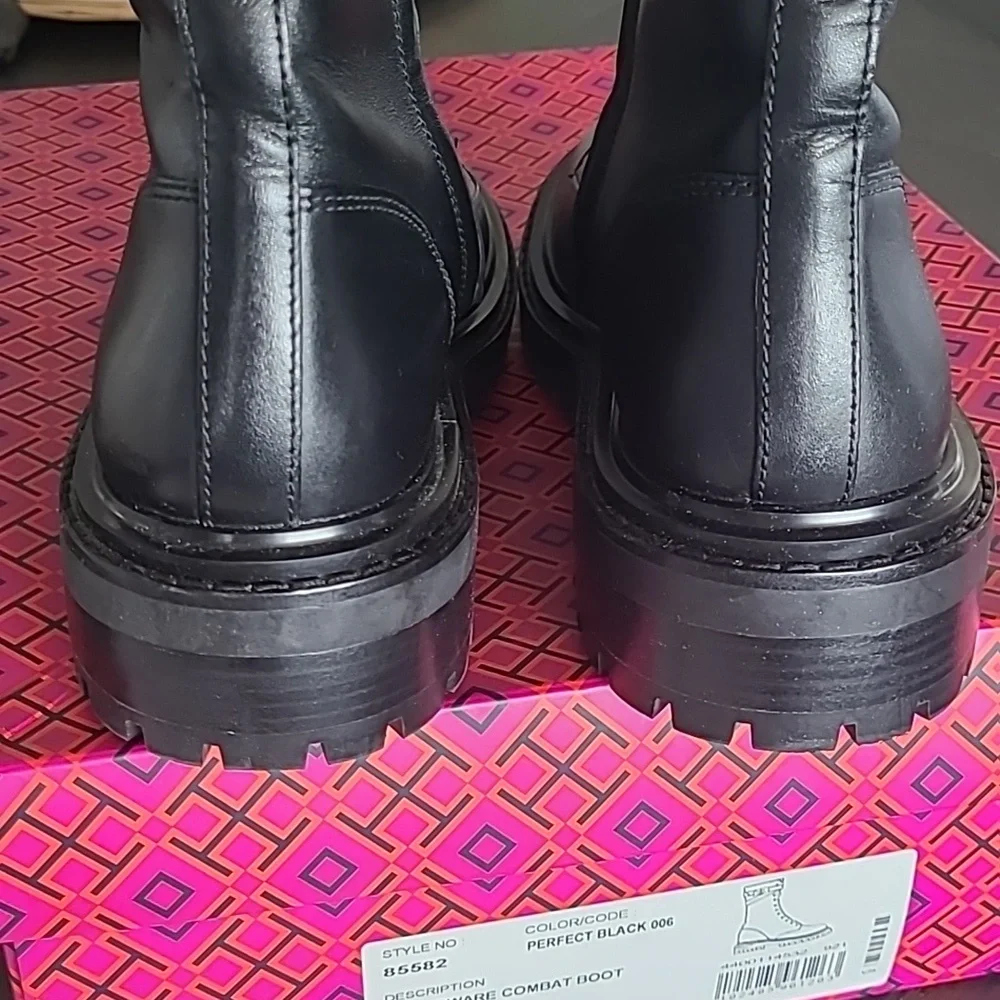 Tory Burch T Hardware Combat Boots